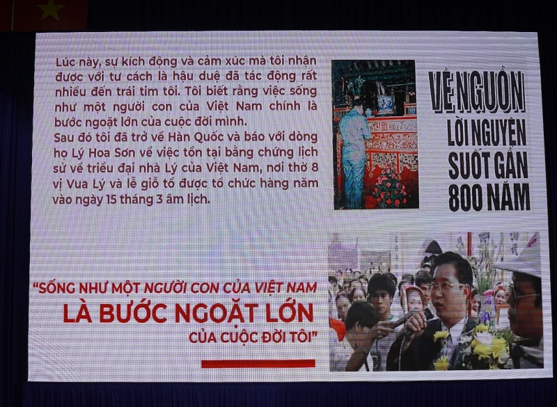 Ông Lý Xương Căn chia sẻ “Sống như một người con của Việt Nam là bước ngoặt lớn của cuộc đời tôi”. (Ảnh: Phan Thị Thu Đào)