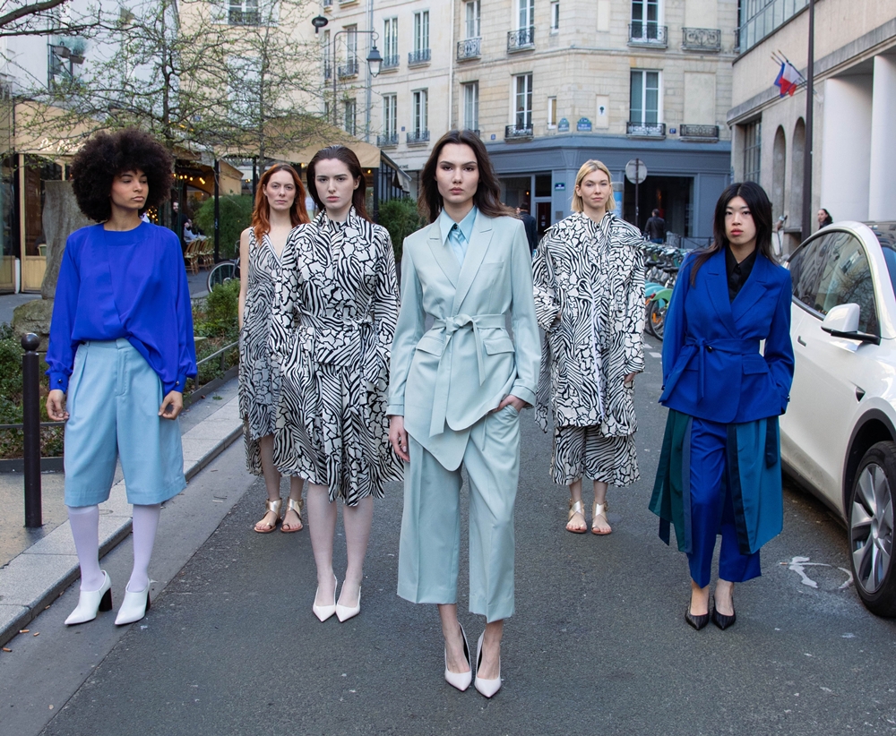 Les mannequins présentent la nouvelle collection Urban Safari de la marque de Lucie Brochard, à Paris, le 6 mars 2025.