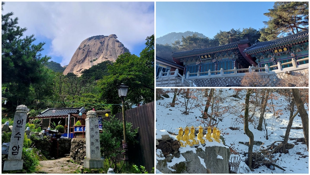 Temples bouddhistes sur le chemin de Baegundae. ©Moon Song Min Emmanuelle Fourneyron