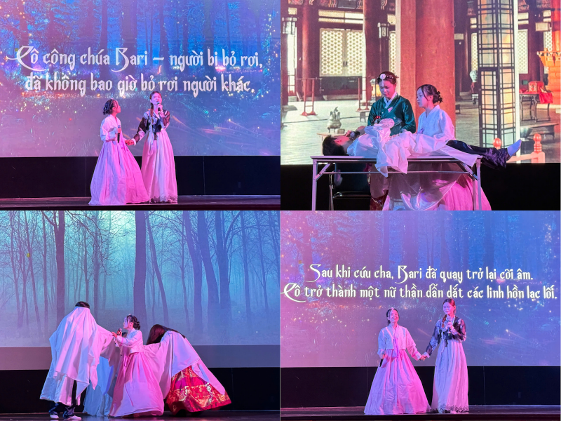 Vở nhạc kịch “Công chúa Bari” của đội thi Ô HAY đã chinh phục khán giả trong hội trường nhờ diễn xuất nhập tâm, cốt truyện giàu chiều sâu và giọng hát đầy cảm xúc. (Ảnh: Hoàng Xuân Tùng)