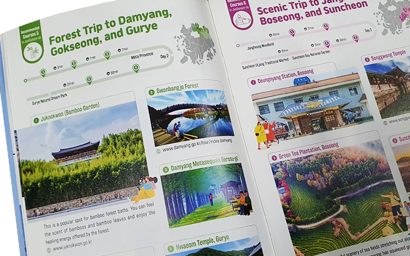 Ở phần 1, cuốn sách đã khéo léo phân chia thành 7 tuyến tour theo các chủ đề khác nhau, dựa trên sự tương đồng và giá trị thiết thực từ mỗi danh thắng mang đến cho khách du lịch quốc tế. (Ảnh: Vũ Đỗ Hải Hà)