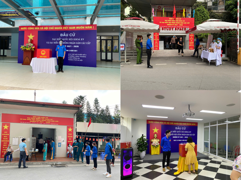 Anh Nguyễn Duy Hương đã tích cực vận động người dân tại các khu vực trong phường Láng Thượng tham gia bầu cử đại biểu Quốc hội khóa XV và Hội đồng nhân dân các cấp nhiệm kỳ 2021-2026. (Ảnh: Nguyễn Duy Hương)