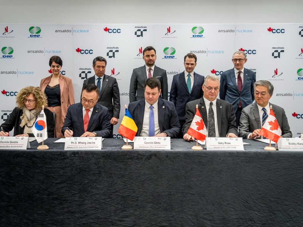 Cérémonie de signature pour la rénovation de l’unité 1 de la centrale de Cernavodă. © KHNP