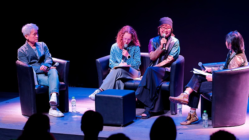 De gauche à droite, Kim Hyung-sun, Karine Auclert, Koh Hee-young et Han Kyung-Mi. © Vanessa Marie Pisano