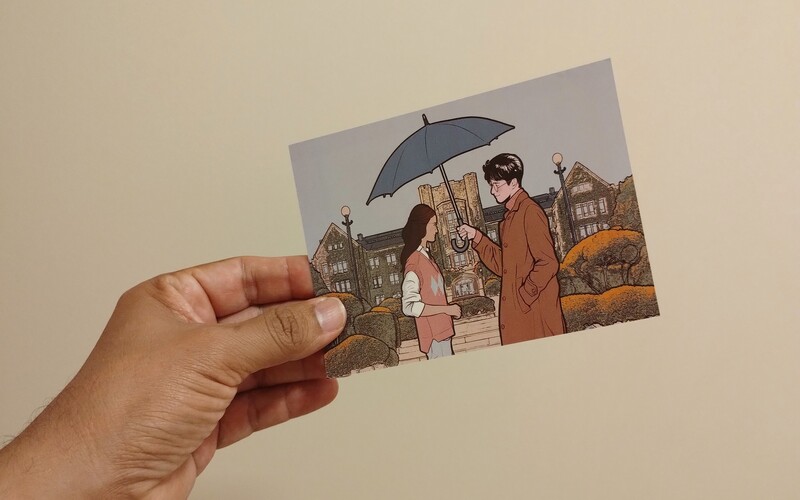 Postal del libro 'O horizonte mora em um dia cinza'. | José Alirio Peña.