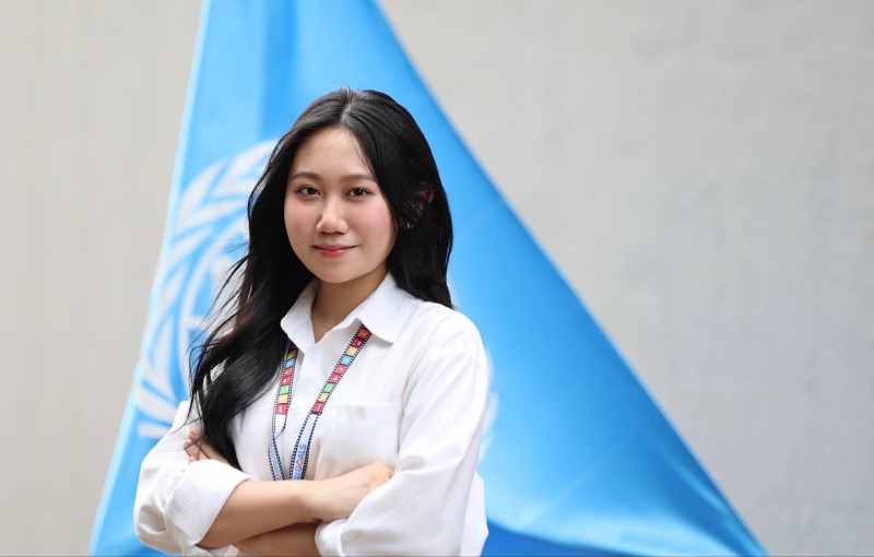 Bạn Trịnh Phương Nhi đã chia sẻ những góc nhìn sâu sắc về những đóng góp của Hàn Quốc đối với cộng đồng người tị nạn. (Ảnh: Trịnh Phương Nhi)