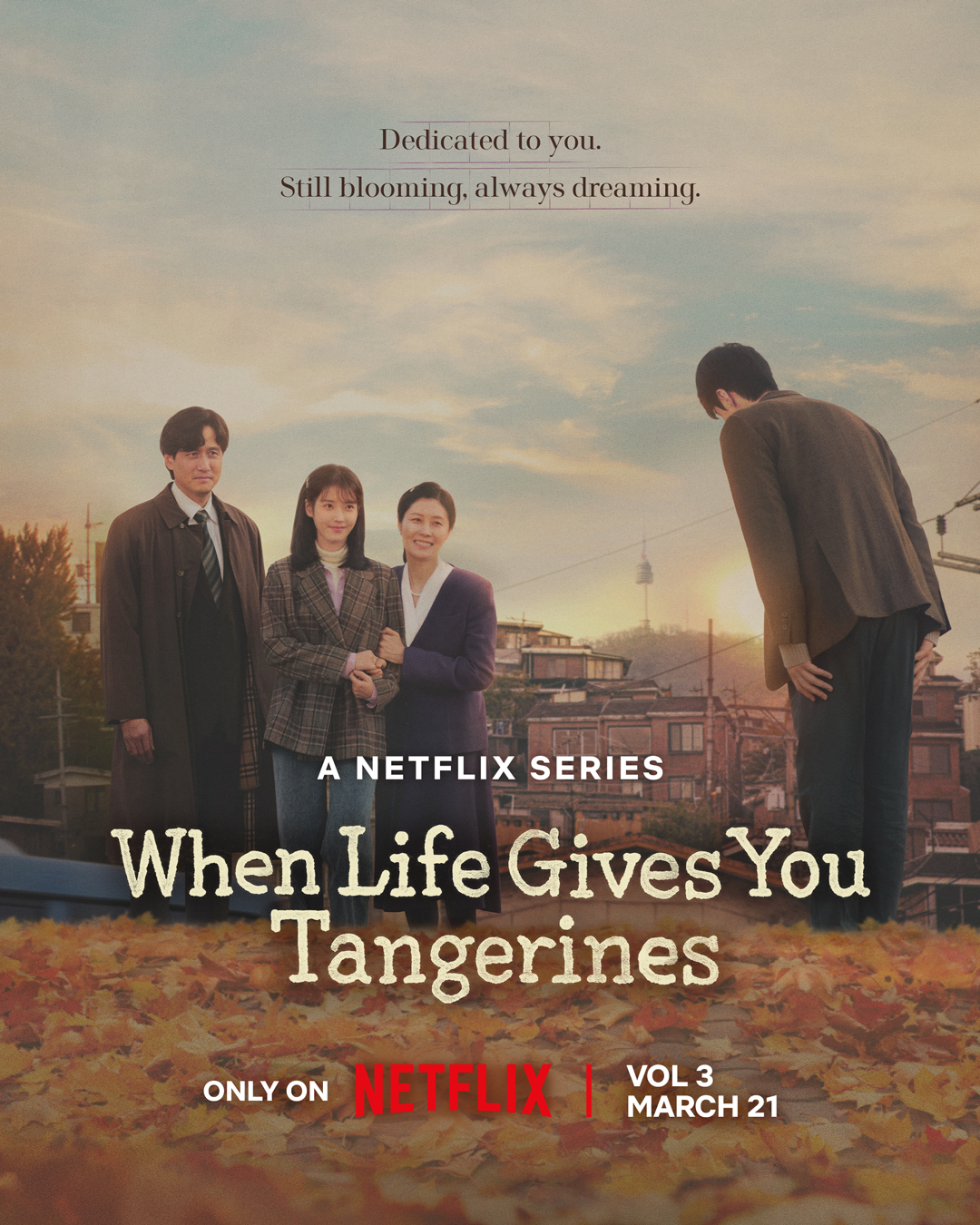 Imagen promocional oficial del volumen 3 (otoño) de la serie coreana 'When Life Gives You Tangerines'.
