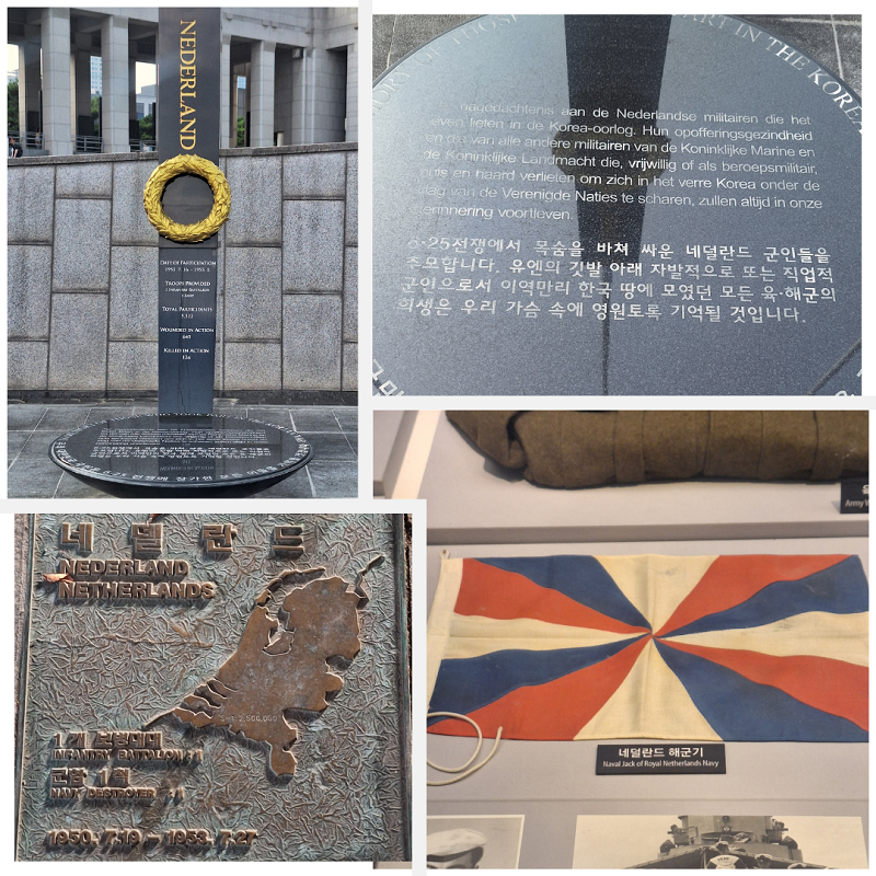 Memoriales a los Paises Bajos que encontré en el centro conmemorativo