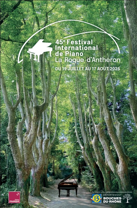 Affiche du 45e Festival international de piano de la Roque d’Anthéron. © Festival international de piano de la Roque d’Anthéron