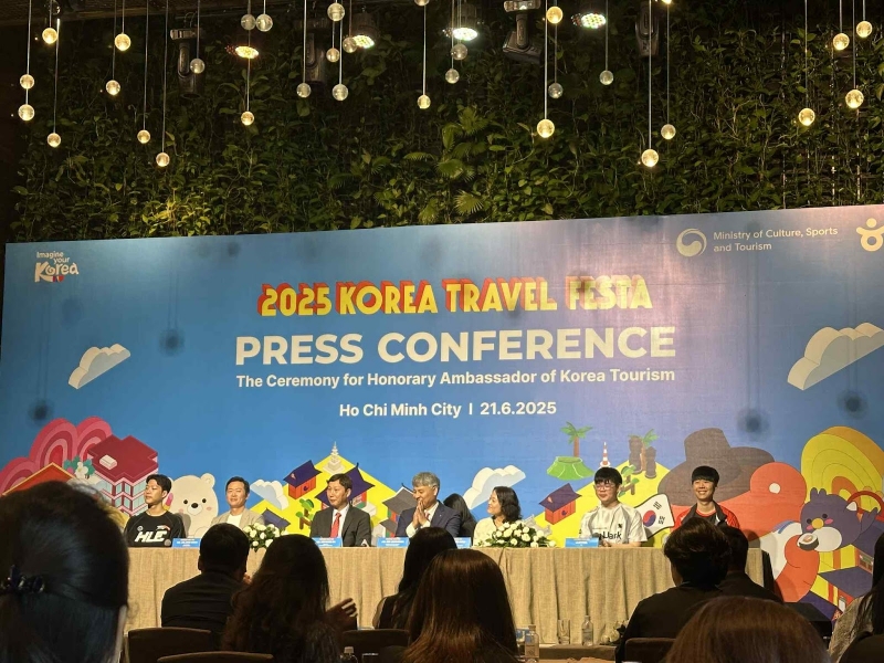 Buổi họp báo sự kiện Korea Travel Festa 2025 diễn ra vào sáng ngày 21/6/2025. (Ảnh: Vũ Lê Kim Oanh)