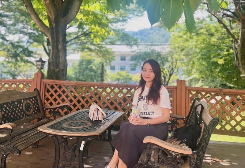 Những năm tháng học tập và sinh sống tại Hàn Quốc đã khiến dịch giả Nguyễn Thị Thu Vân thực sự “đắm chìm” trong thế giới văn học Hàn Quốc một cách tự nhiên. (Ảnh: Nguyễn Thị Thu Vân) 