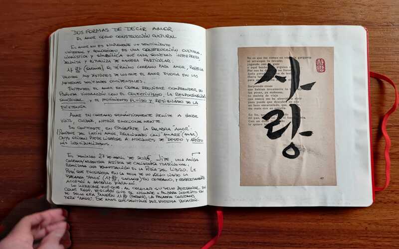 Cuaderno bitácora de 'Proyecto Corea'. | Jorge Mónaco.