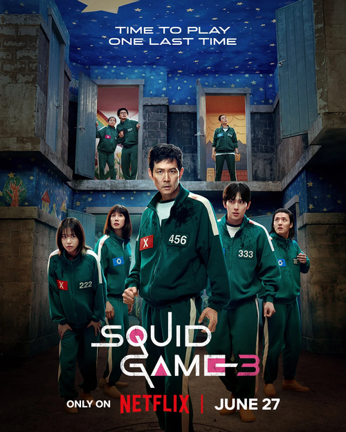 Abschluss oder Neuanfang? Staffel 3 hebt Squid Game auf ein neues Level. Der offizielle Poster für Squid Game 3 © Netflix
