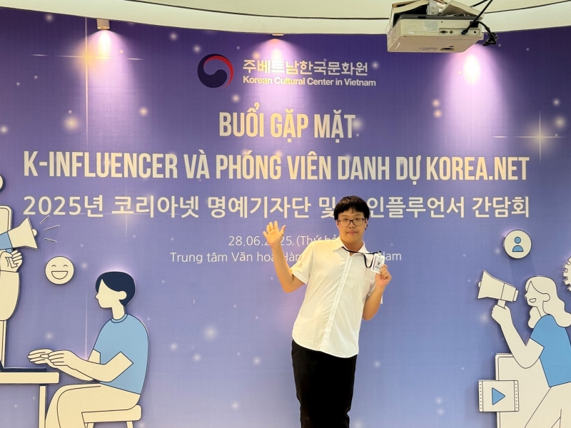 Buổi gặp mặt dành cho các K-influencer và phóng viên danh dự của Korea.net 2025 đã diễn ra thành công tốt đẹp vào sáng 28/6 vừa qua. (Ảnh: Hoàng Xuân Tùng) 
