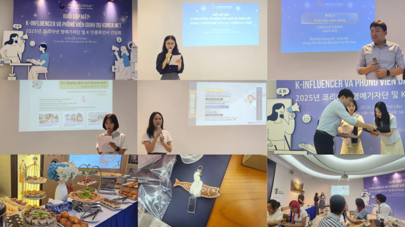Những nét chính trong chương trình gặp mặt K-influencer và Phóng viên danh dự Korea.net năm 2025. (Ảnh: Nguyễn Phương Anh)
