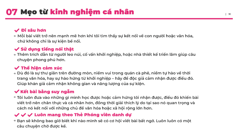 Một vài mẹo hữu ích từ trải nghiệm cá nhân đã được Rosemarie chia sẻ cùng các phóng viên danh dự trong phiên hội thảo thứ hai. (Ảnh: Korea.net, Biên dịch: Hoàng Xuân Tùng)