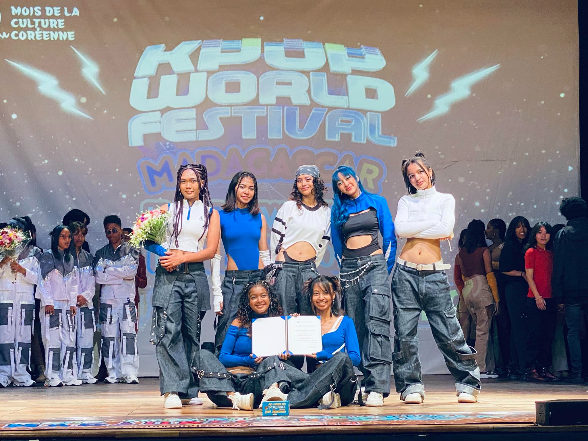 Les membres du groupe Vixens lors du K-Pop World Festival à l'Institut Français de Madagascar, le samedi 28 juin 2025. © Ambassade de Corée à Madagascar