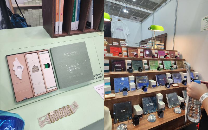 Pameran Buku Internasional Seoul (SIBF) membuat pengalaman membaca buku menjadi lebih seru dengan cara menghadirkan berbagai barang menarik, seperti penutup buku, batu kelahiran, dan pewangi yang selaras dengan judul dan isi buku tertentu.