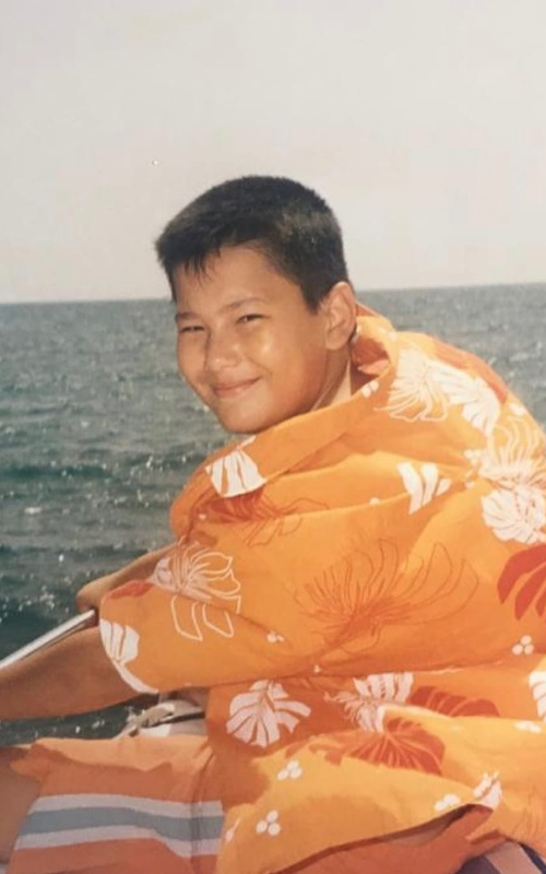 Jang Min durante su preadolescencia