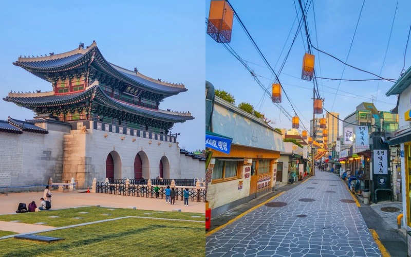 Une allée du quartier historique de Jongno, à Séoul, à seulement cinq minutes du palais Gyeongbokgung. © Imane Bouhnika
