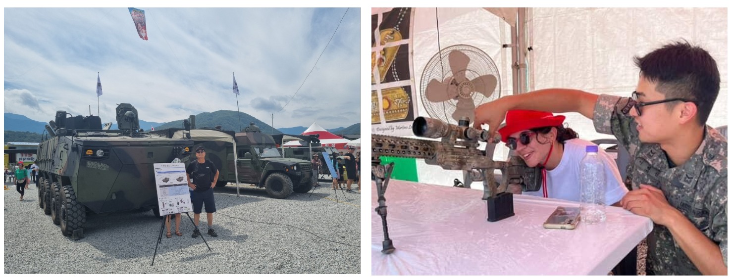 Démonstration d’équipements militaires et exposition de véhicules de l’armée. © Solène Catella