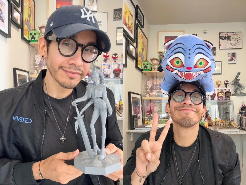Al concluir su trabajo en la película, Cruz recibió regalos oficiales enviados por Sony Pictures como muestra de agradecimiento por su participación. Entre los obsequios una figura de Rumi (la protagonista de la película) y el peluche de Derpy (tigre mascota de Jinu)