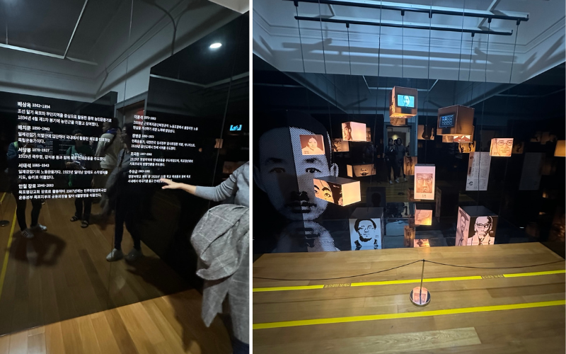 Koreanische Unabhängigkeitsaktivist:innen in der Ausstellung des Modernen Geschichtsmuseums II in Mokpo