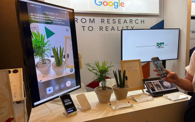 Am Stand von Google in Incheon: Das KI-System „Project Astra“ erkennt Objekte in Echtzeit und erklärt ihre Eigenschaften